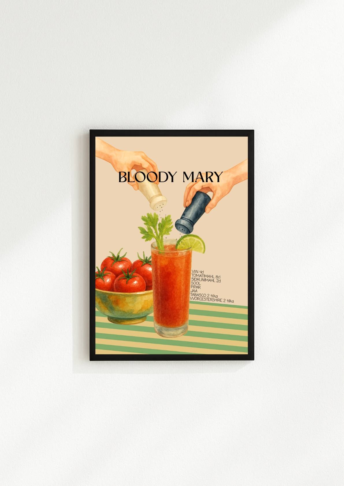 Bloody Mary kokteiliposter