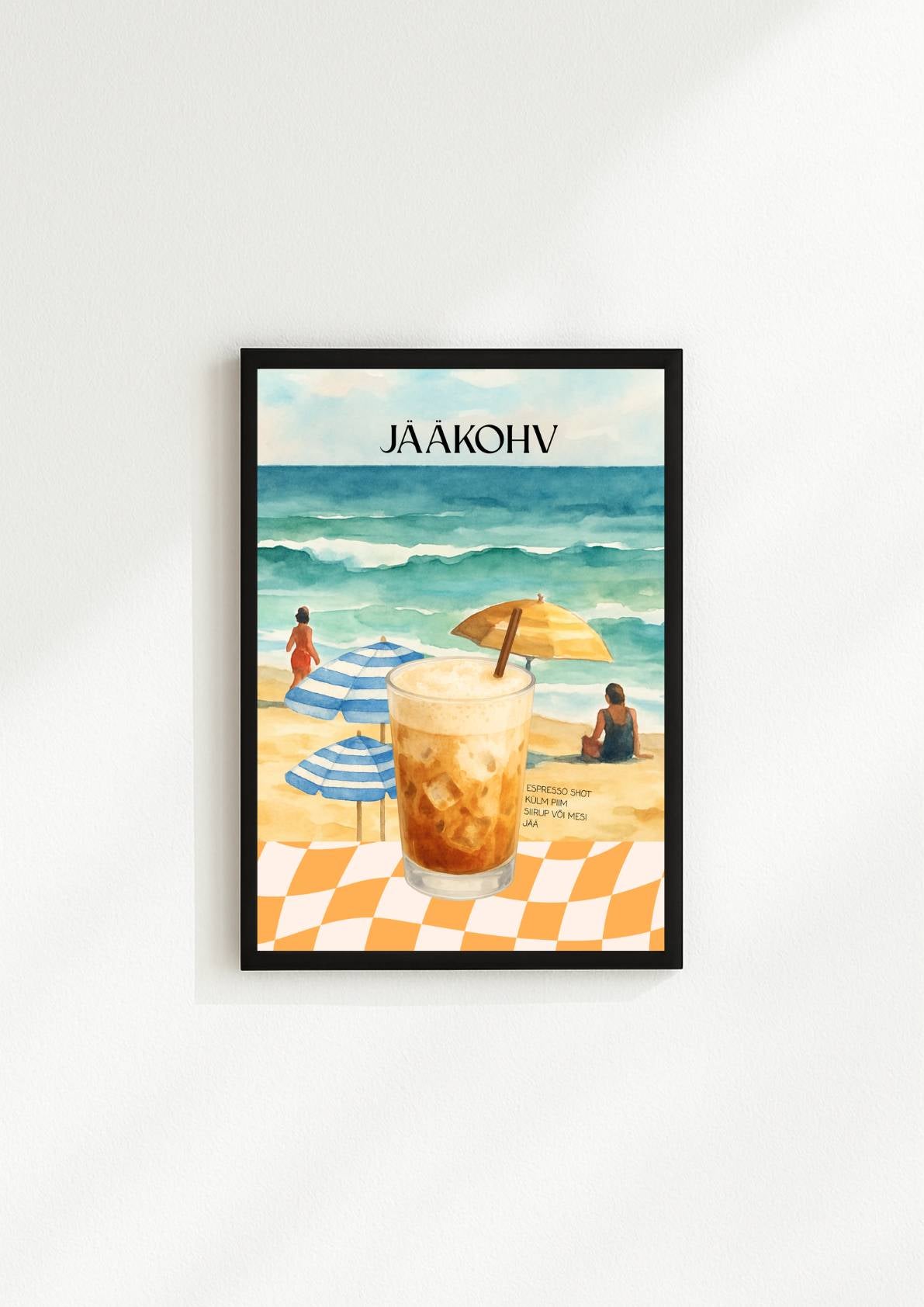 Jääkohv kokteiliposter