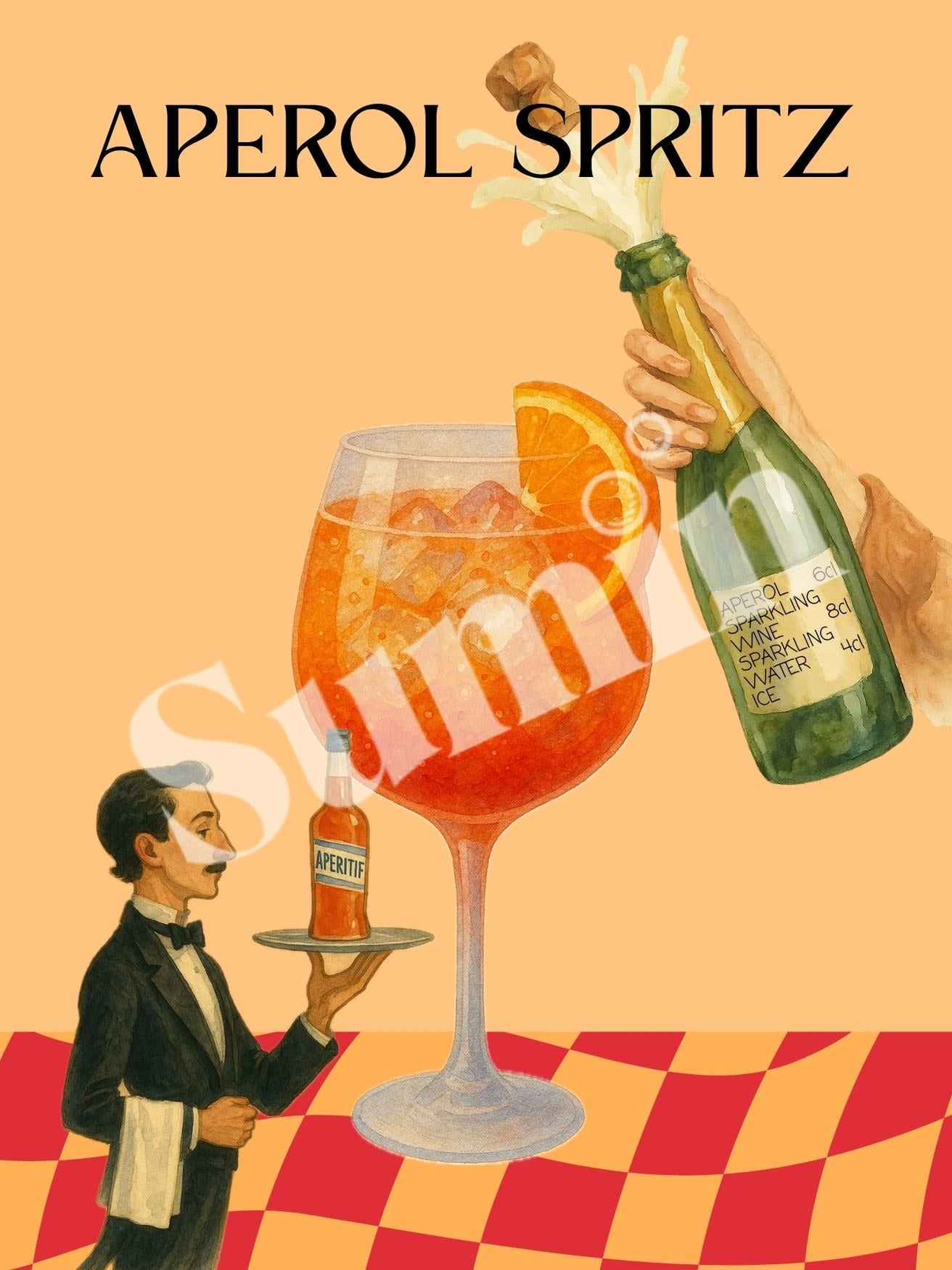 Aperol Spritz kokteiliposter (trükifail)