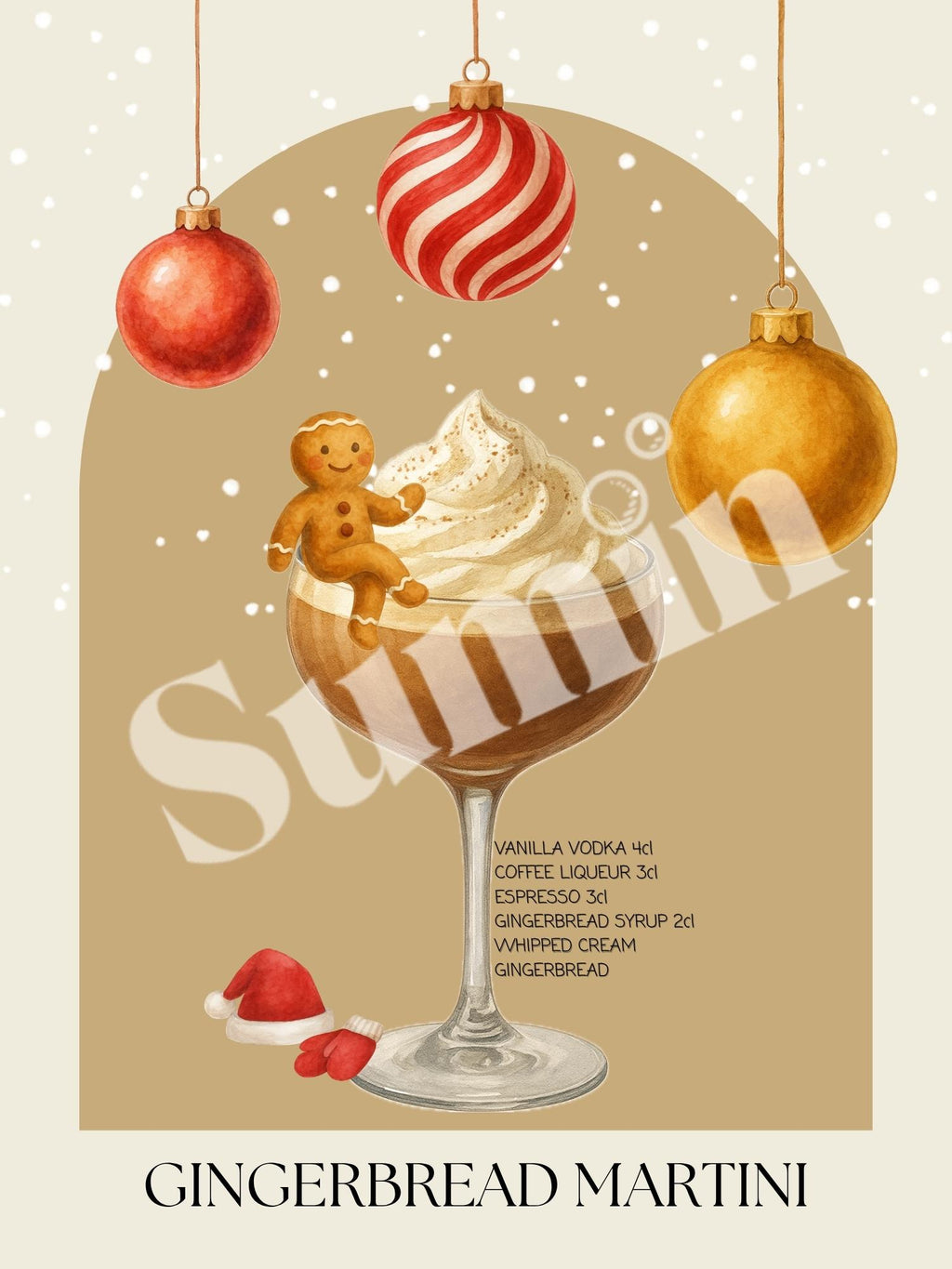 Piparkoogi Martini kokteiliposter (trükifail)
