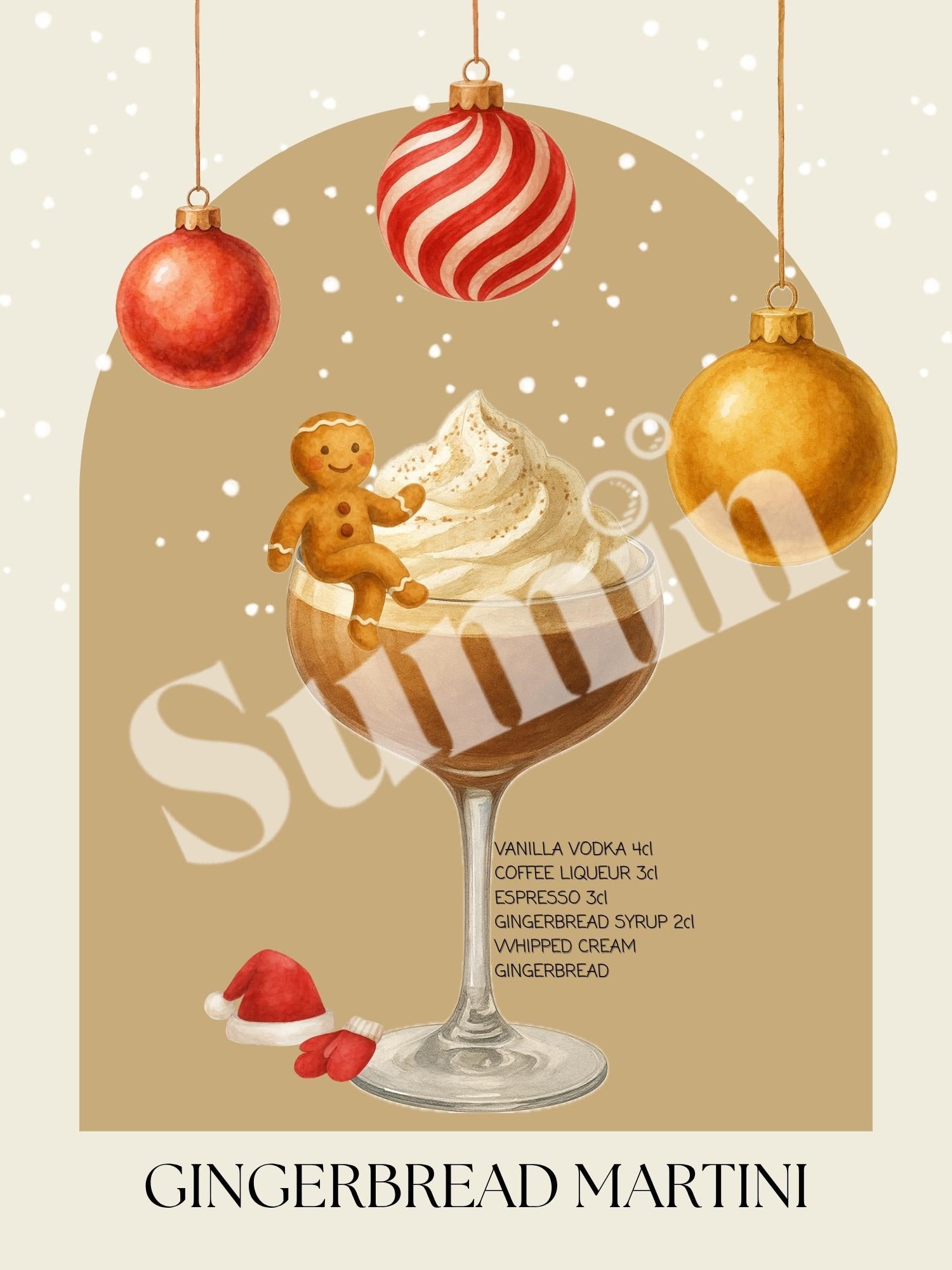 Piparkoogi Martini kokteiliposter (trükifail)