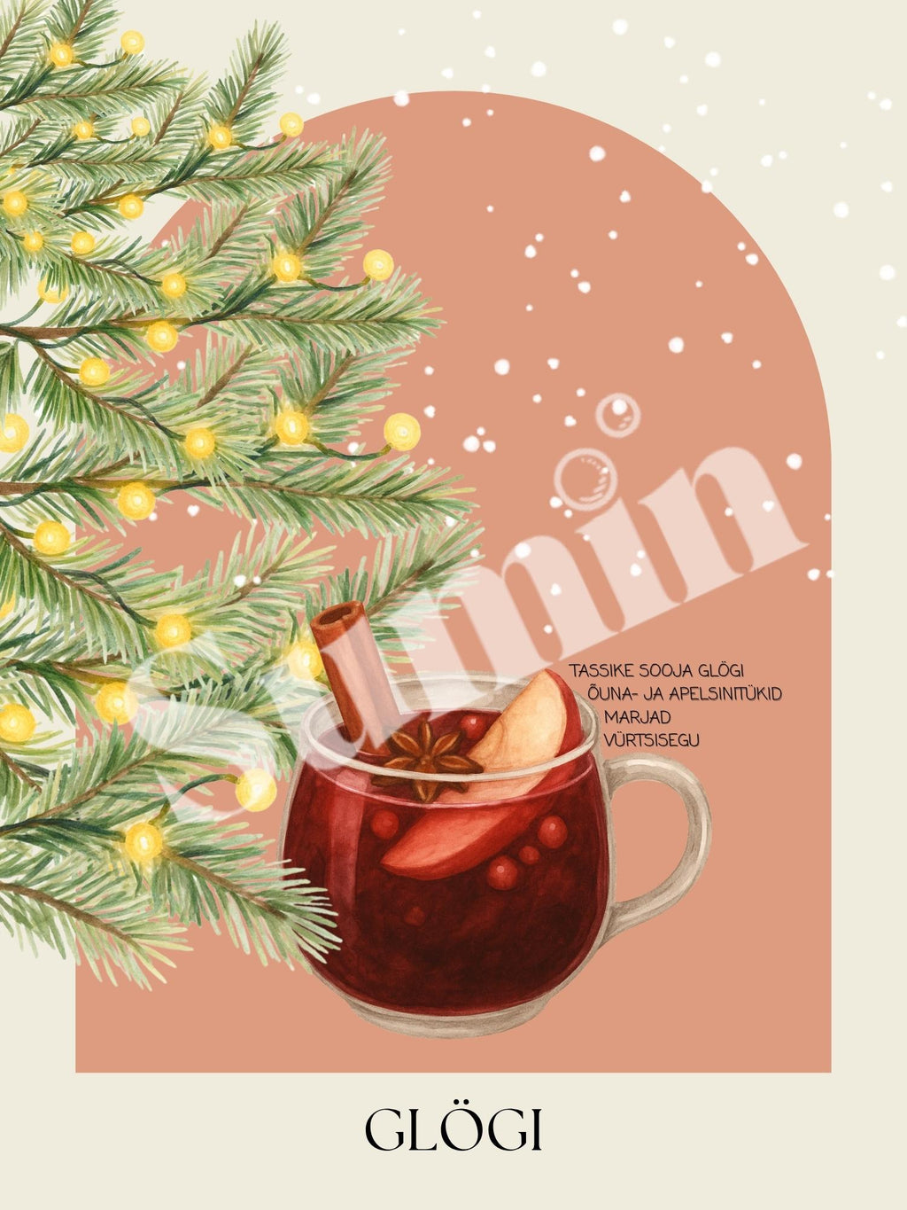 Glögg Cocktail Wall Poster (print file)