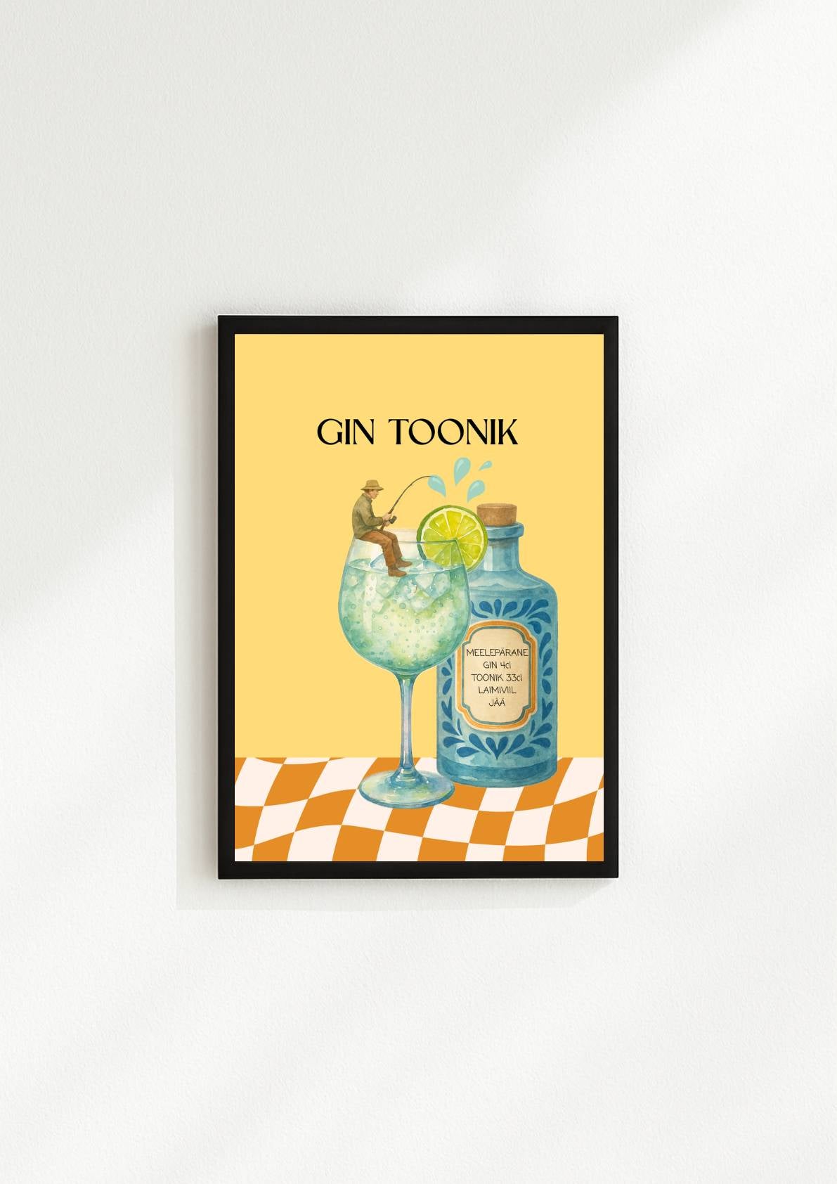Gin Toonik kokteiliposter