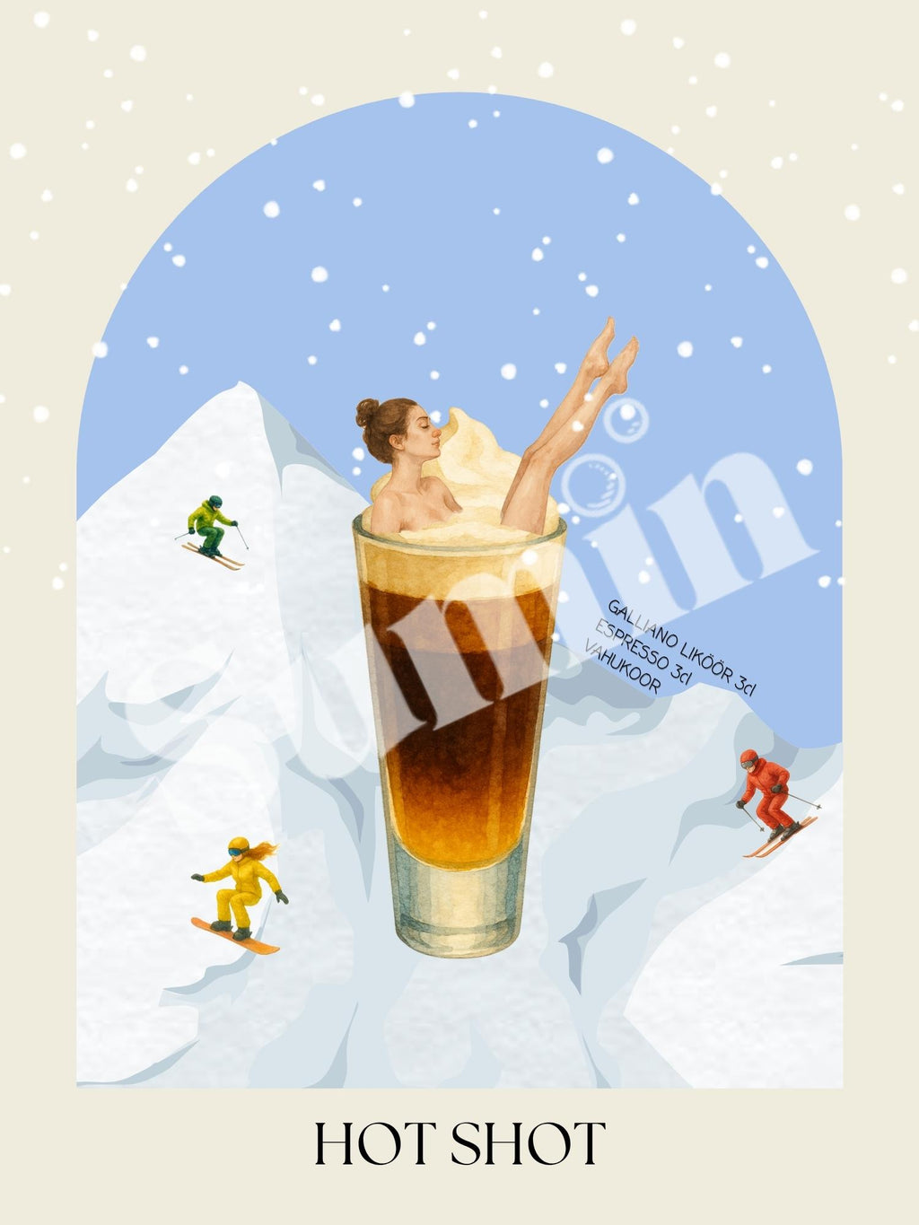 Hot Shot Cocktail Wall Poster (digital file)