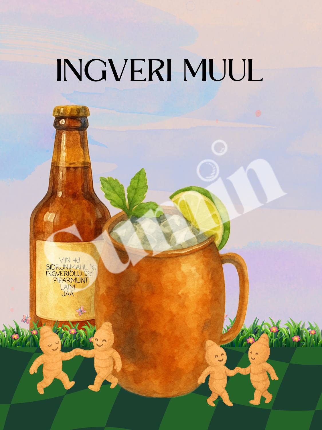 Ingveri Muul kokteiliposter