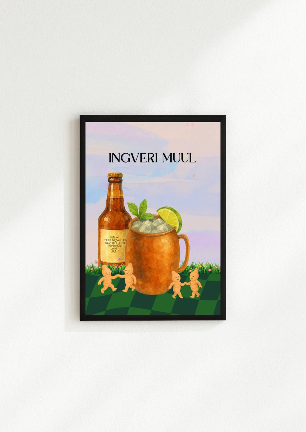 Ingveri Muul kokteiliposter