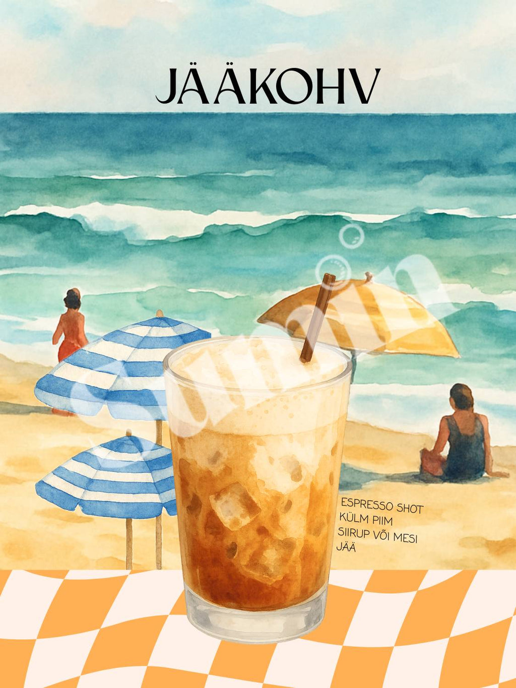 Jääkohv kokteiliposter