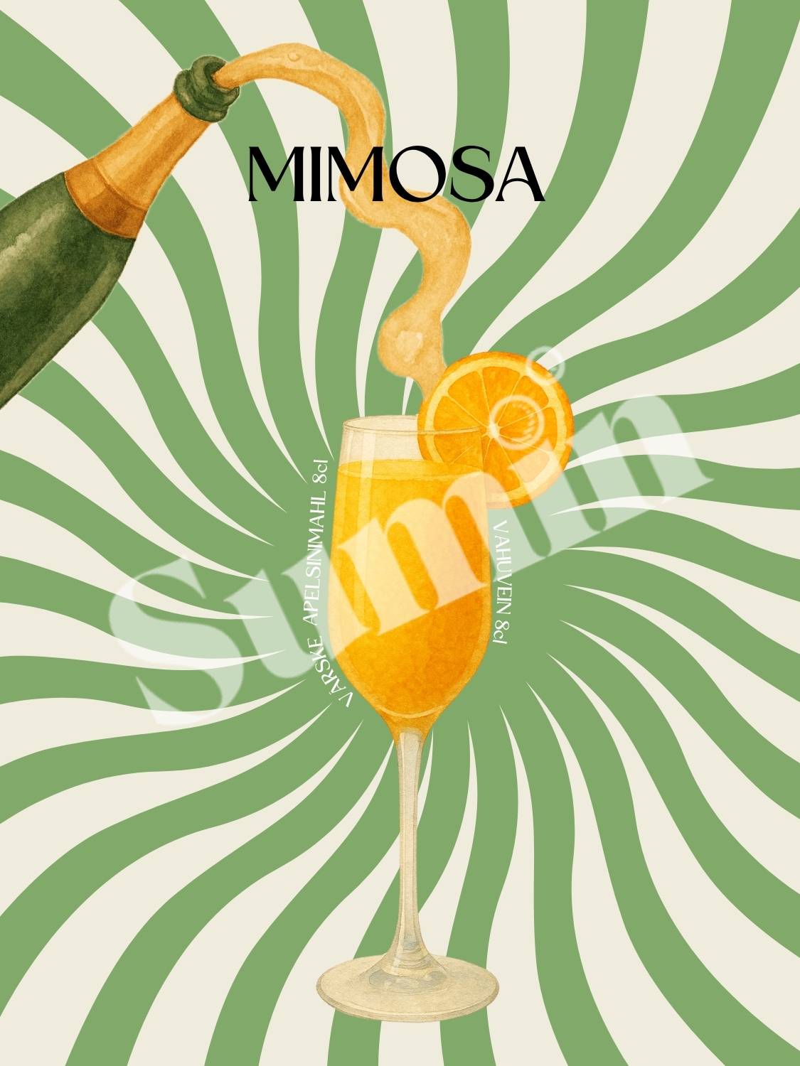 Mimosa kokteiliposter
