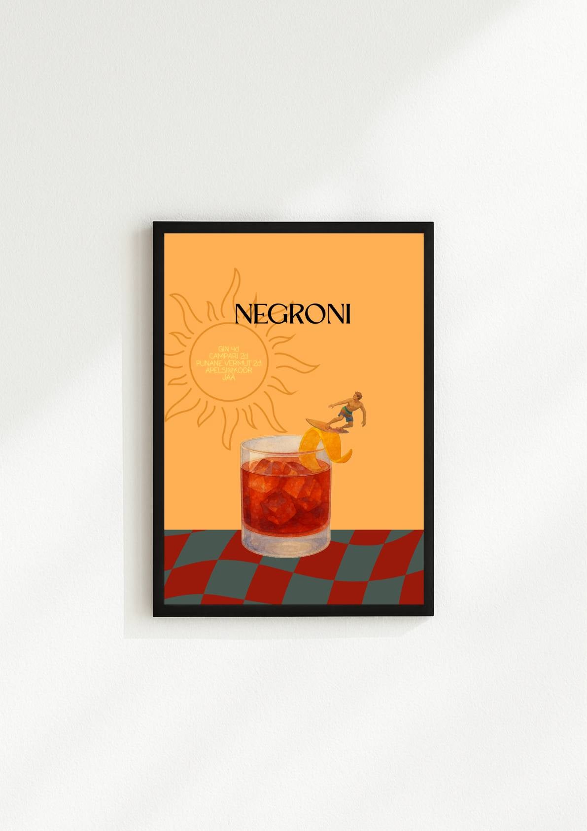 Negroni kokteiliposter