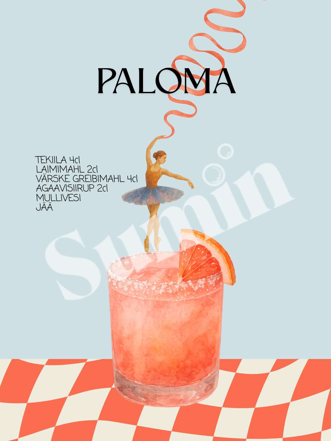 Paloma kokteiliposter (trükifail)