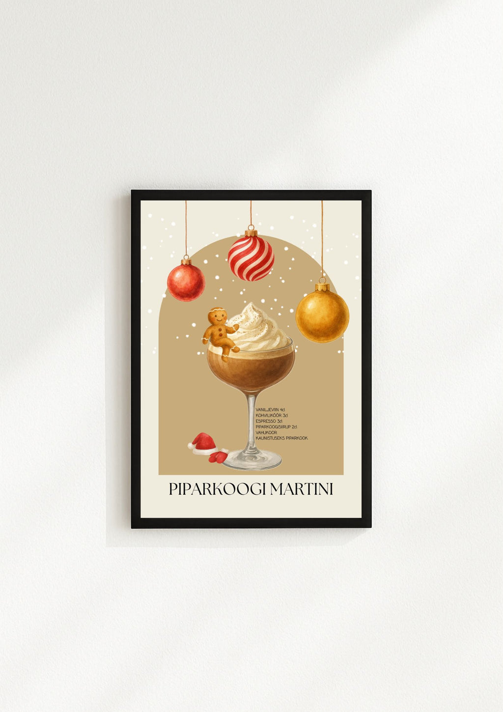 Piparkoogi Martini kokteiliposter (trükifail)