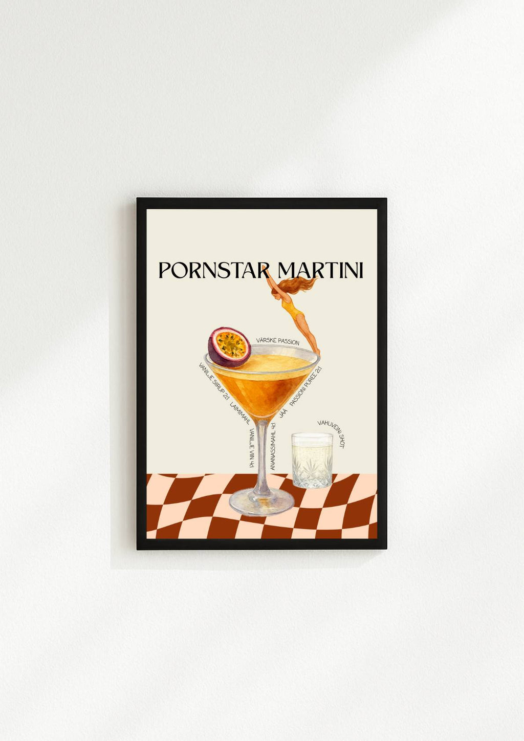 Pornstar Martini kokteiliposter