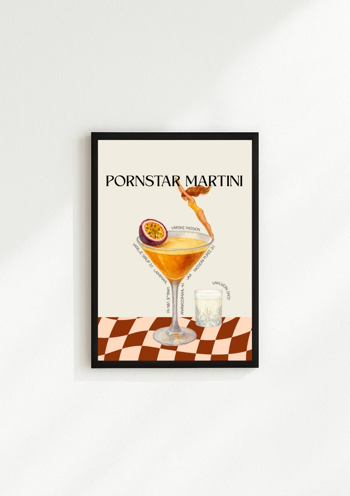 Pornstar Martini kokteiliposter
