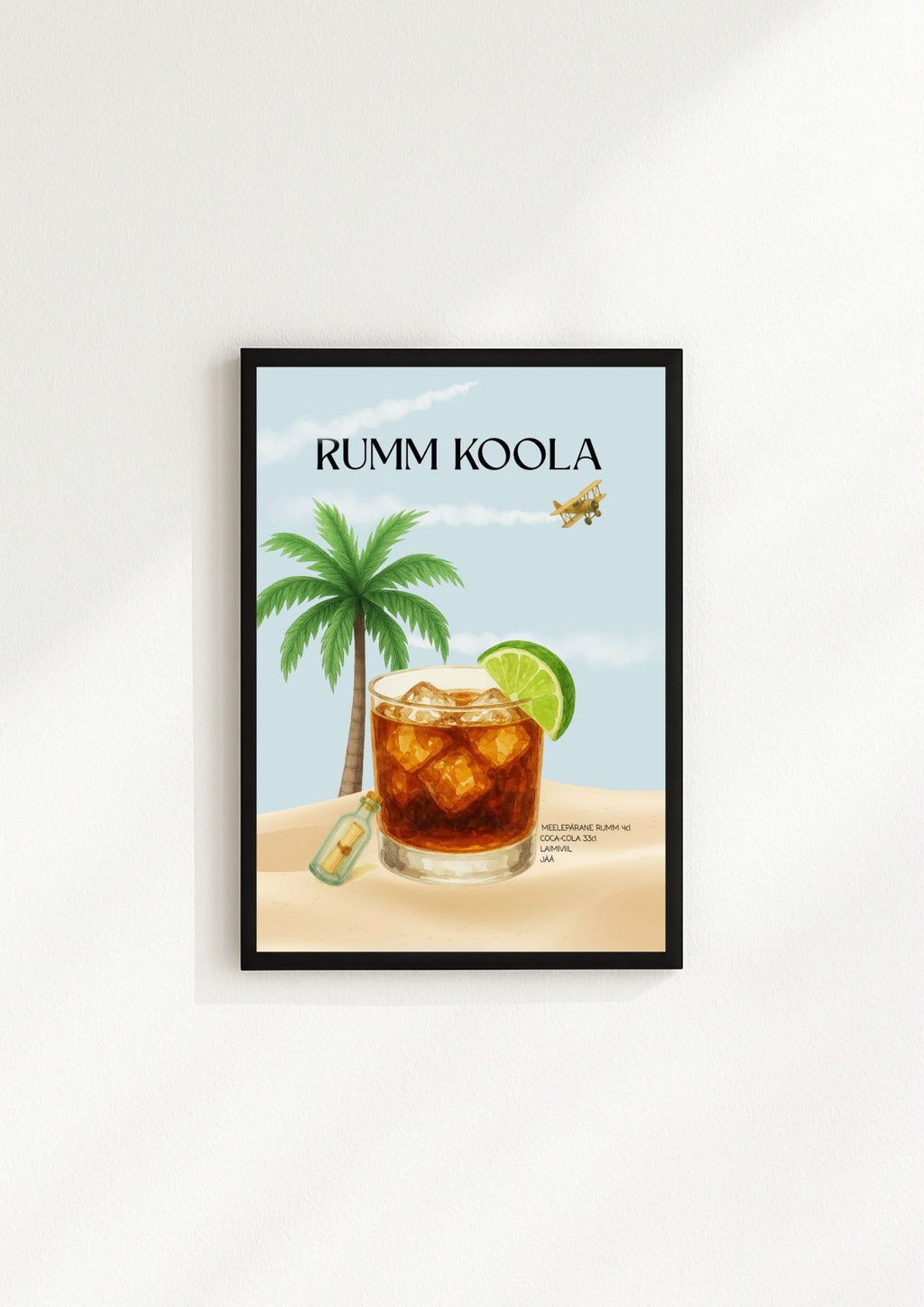 Uus! Rumm Koola kokteiliposter (trükifail)