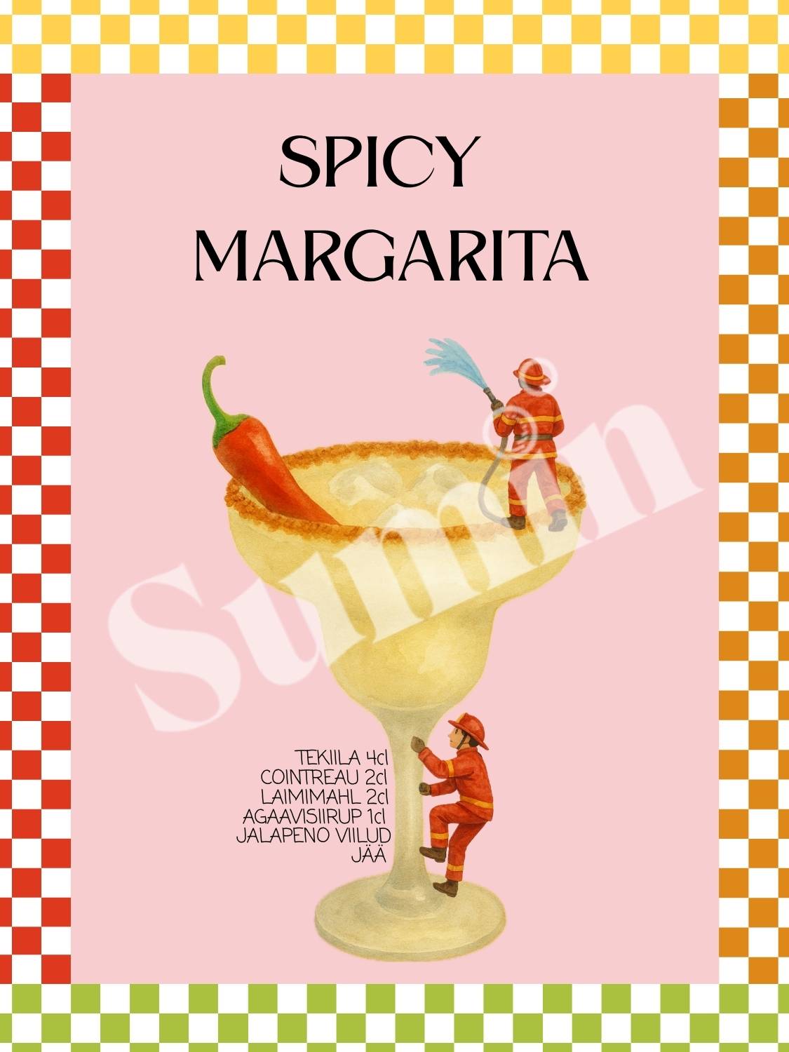 Spicy Margarita kokteiliposter