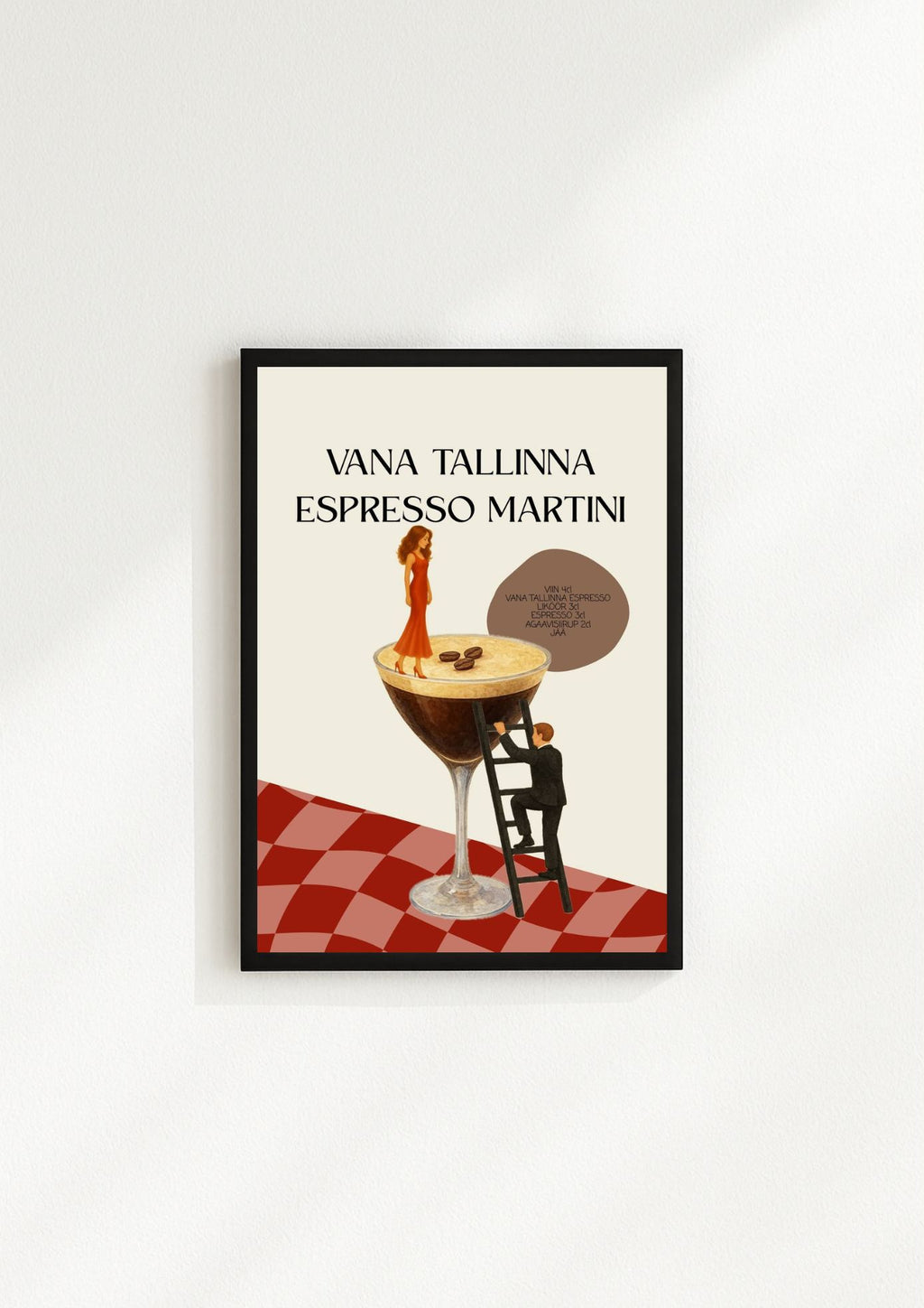 Uus! Vana Tallinna Espresso Martini kokteiliposter (trükifail)